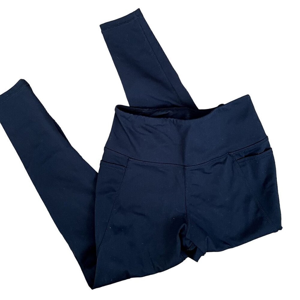 Danskin black workout athleisure leggings‎ pockets comfortable women size medium